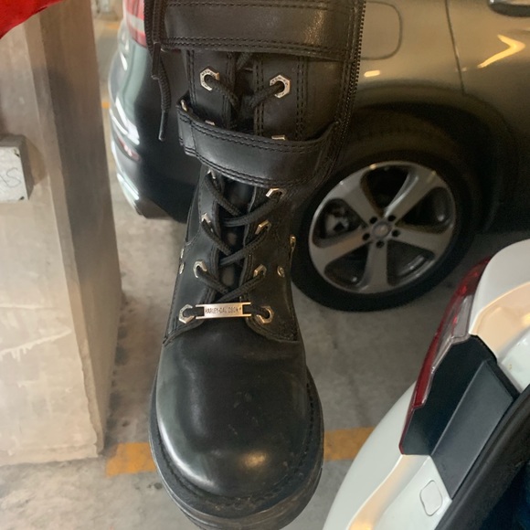Used Harley Davidson combat boots size 6 - Picture 4 of 5